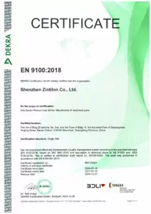 certificado EN9100:2018