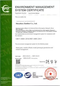 certificado ISO14001:2015